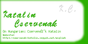 katalin cservenak business card